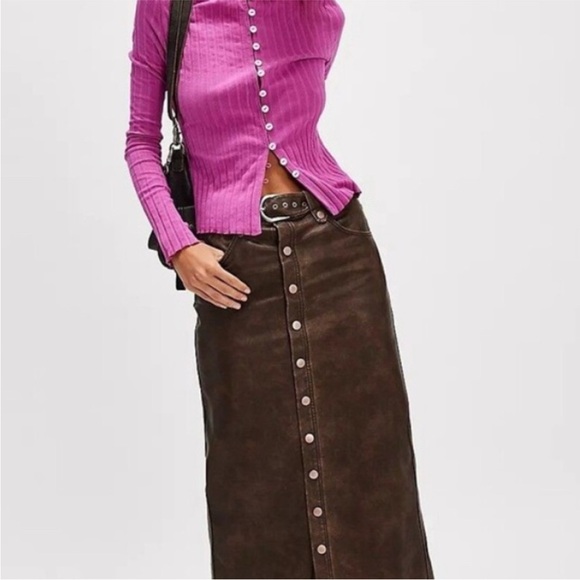 Free People Tilly Long-Sleeve Cardigan. NWT. Spring Bud. Pink - Picture 4 of 4